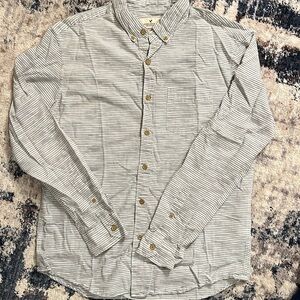 American Eagle men’s casual Oxford button up / button down stripe shirt